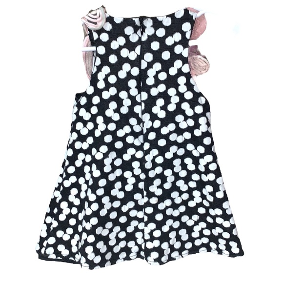 C’est Chouette black and white polka dot dress with floral embellishments - Picture 4 of 4